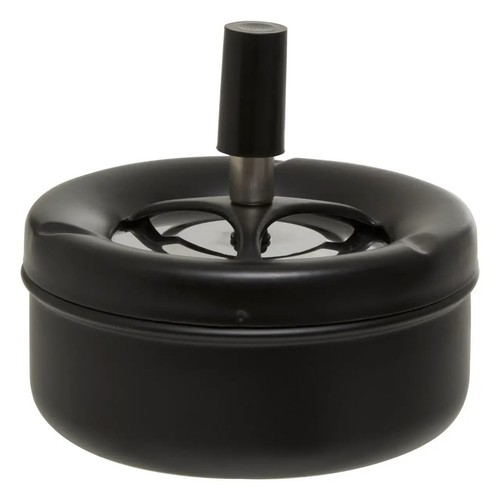 Medium black spinning ashtray - spinning,