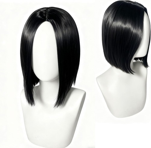 Mens black straight - black, 35cm/