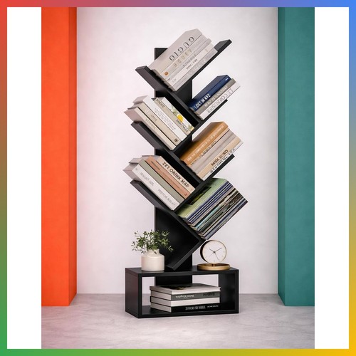 Tree bookshelf tier black - tree, 6