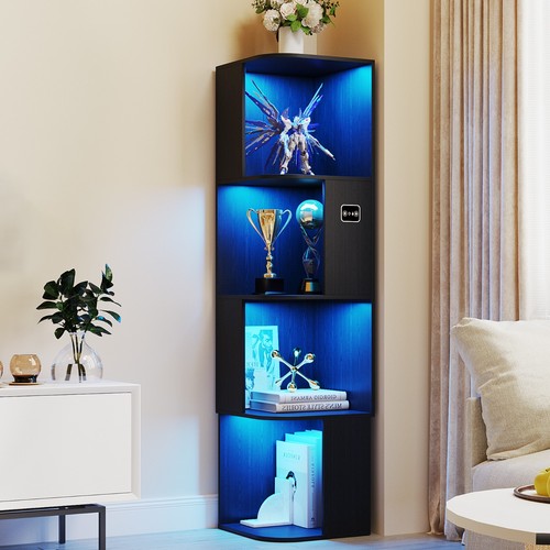 Tier corner display cabinet - 4-tier,
