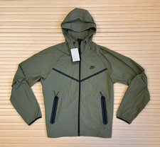 Nike Tech Woven Windrunner Hooded Jacket Olive Green - Mens Size Small Deadstock
