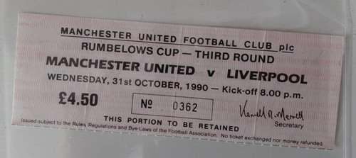 Ticket stub manchester united - stub-,