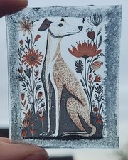 Stained glass Greyhound