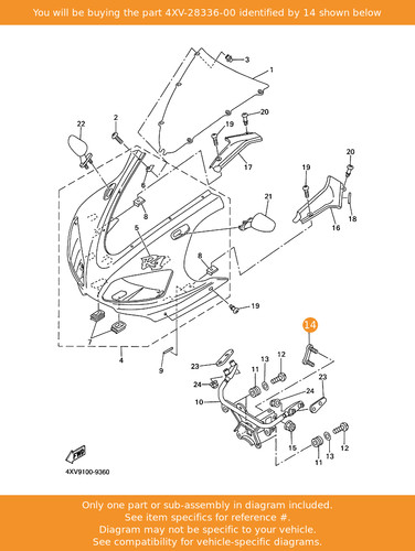 Yamaha plate 4xv 28336 - 4xv-28336-00, oem