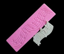 Musical notes silicone mould/music sheet mold fondant icing cake Was Melts BPA