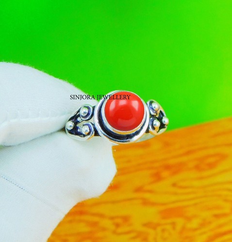 Coral gemstone 925 sterling