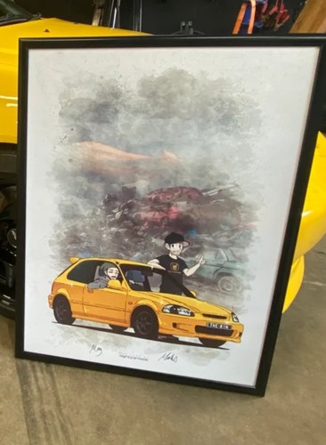 Mighty car mods signed poster - signed,