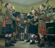 Scottish bagpipe player Willie