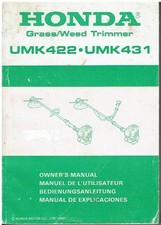 HONDA UMK422 UMK431 GRASS / WEED TRIMMER ORIGINAL 1997 OWNERS INSTRUCTION MANUAL