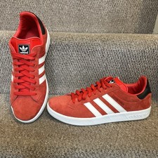 Adidas Grand Prix Mens Trainers Size UK 9 Red Suede 2013 Rare