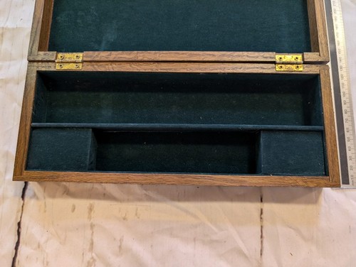 Vintage oak wooden box - wooden,