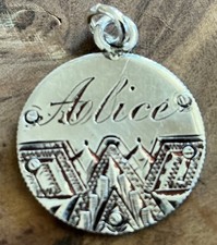 1800’s Love Token Alice Engraved  Silver Coin US 1890