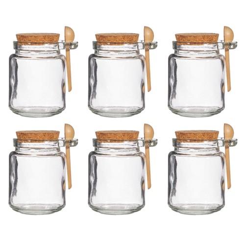 6pc glass jars - 6pc, cork