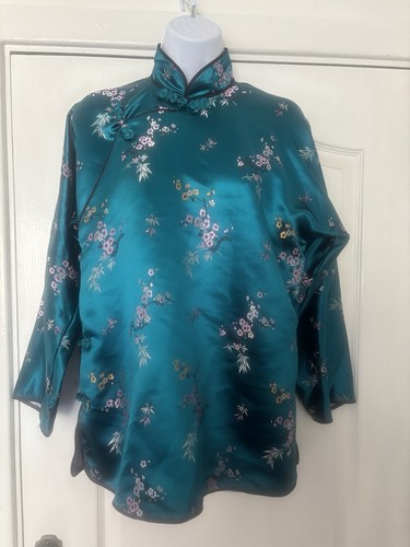 Vintage chinese silk style top - vintage,