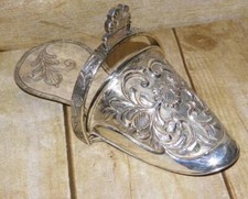 Antique Silver Side Saddle Slipper / Stirrup - Intricate Floral Detailing