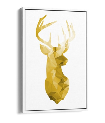 Mustard yellow geometric stag - mustard,