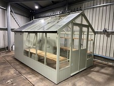 Painted Timber Greenhouse. Installed