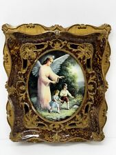 Antique Crystoleum framed