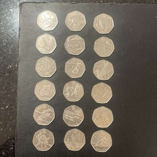 London olympic 2012 50p coins - 50p,