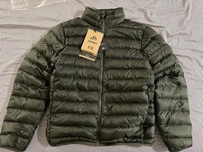 Jones Snowboards Jacket Mens SMALL Pine Green Re-Up Down Puffy 