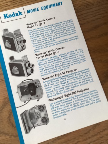 1961 advert for kodak movie - 1961,