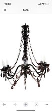  Gypsy Black 5 Arm Boho Chandelier large  New 120x55x55cm 