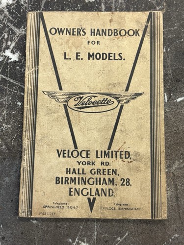 Velocette owner handbook for - handbook,