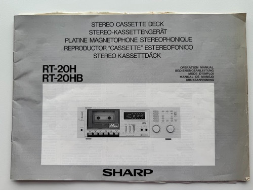 Sharp 20h 20hb stereo - sharp, rt-20h