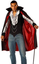 Mens Cool Vampire Fancy Dress Costume Deluxe Vampire Vamp Halloween Costume