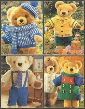 Teddy Bear Essentisals Knitting Patterns Hat,Scarf Coat, Dress, Jacket DK  732