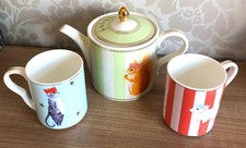 Yvonne Ellen Squirrel Teapot & Two small mugs Set