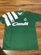 Liverpool 1991-93 Away Green Shirt Large Candy