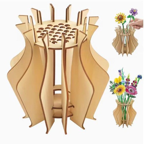 Wooden vase for lego - for,