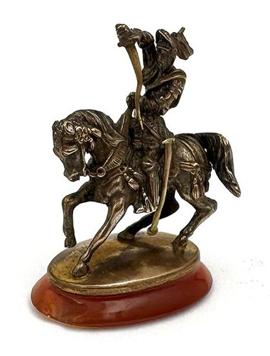 Antique knight horseback - on,