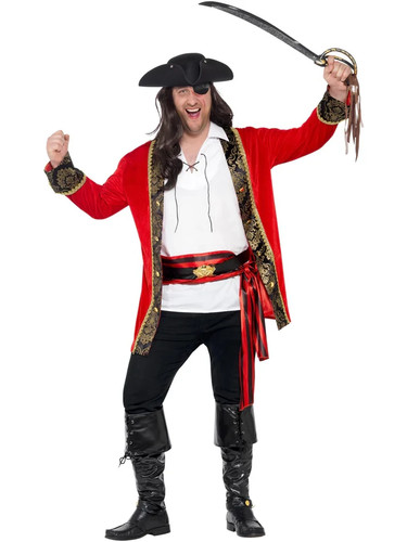 Mens plus size pirate - size, captain