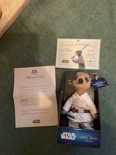 Compare the meerkat alexander as luke skywalker. Limited edition toy with tags.