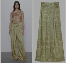 Zara Silky Wide Leg Trousers L