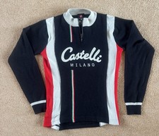 Castelli Retro ‘Mauro’ Cycling Jersey. Size M. Wool Blend. Excellent.