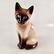 Babbacombe Pottery Cat, Sitting Siamese, Chocolate Point, Signed