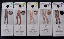 5Pair Matt Tights 10 Denier