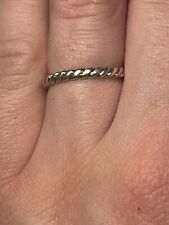 Modern Minimalist Daisy London 925 Sterling Silver Twist / Rope Ring 