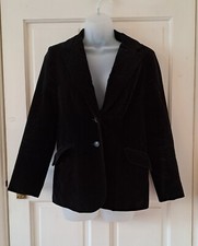 1970s  Lush Velvet Black Blazer Jacket Snugkoat Made in England Size S pit 17"