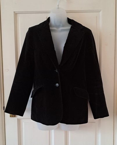 Ladies black velvet blazer - velvet,