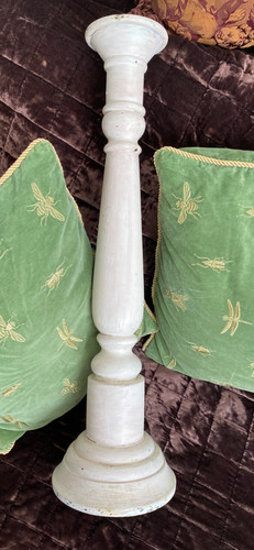 Wooden floor candlestick - floor,