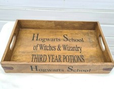 Retro Collections Hogwarts School Wooden Storage Tray Large