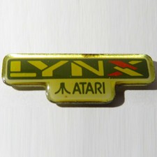 ATARI LYNX CONSOLE LOGO PIN BADGE 90s GAMES PROMO METAL ENAMEL LAPEL RETRO OLD!
