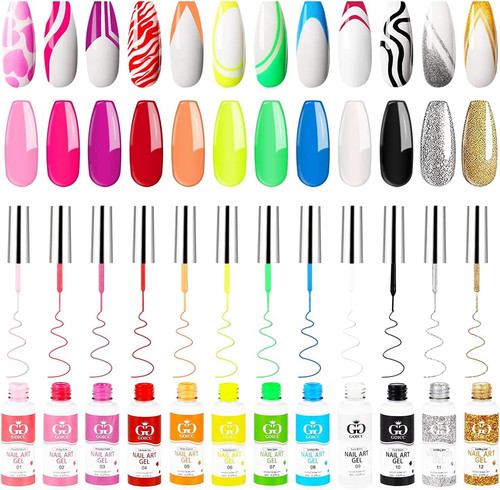 Colours gel nail - 12, polish