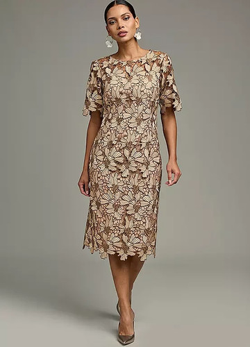 Kaleidoscope mocha lace shift - mocha,