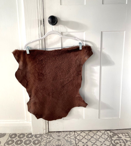 Genuine sheepskin rug brown - sheepskin,