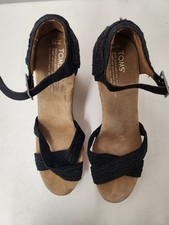 Ladies TOMS Black Cork Buckled